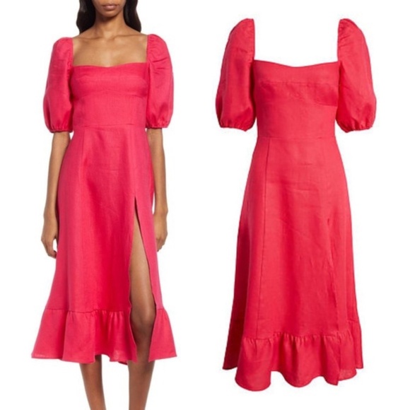 NEW Reformation Belgium Linen Dress Corvette 2 - Picture 1 of 16